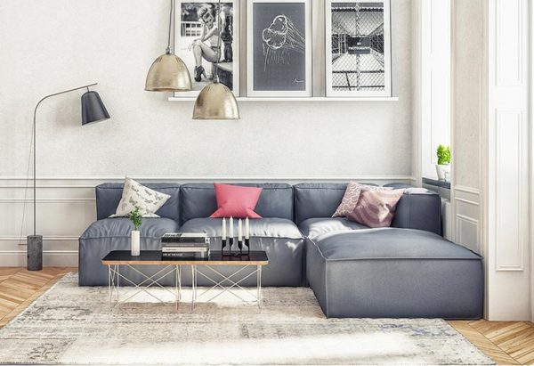 Không đặt bể cá phía sau sofa