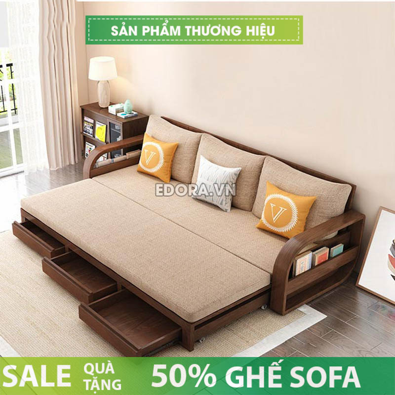 Với sofa giường gỗ đa năng E273 của EDORA.VN, bạn sẽ được trải nghiệm không gian sống tiện nghi, đẳng cấp. Ghế Sofa đa năng này có hộc kéo để đồ giúp bạn tối ưu hóa không gian và tiết kiệm thời gian. Không chỉ vậy, thiết kế sang trọng, chất lượng đạt chuẩn quốc tế của sản phẩm này sẽ khiến bạn hài lòng. Hãy xem hình ảnh để thấy sự tuyệt vời của nó.