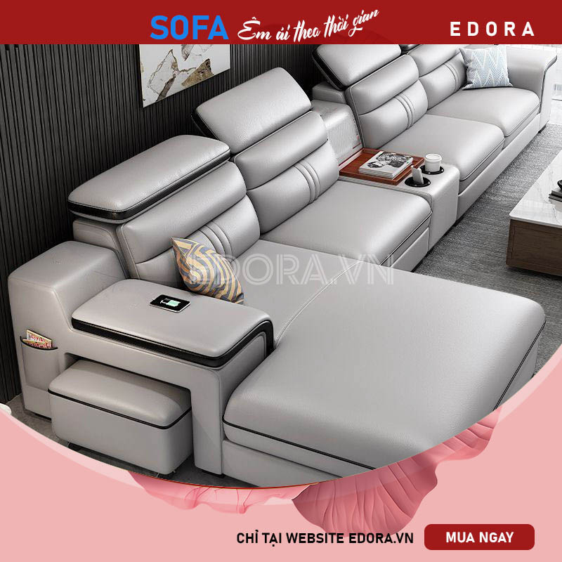Sofa Phòng Khách Da Tẩy Mực 2in1 Chống Trầy Xước E903
