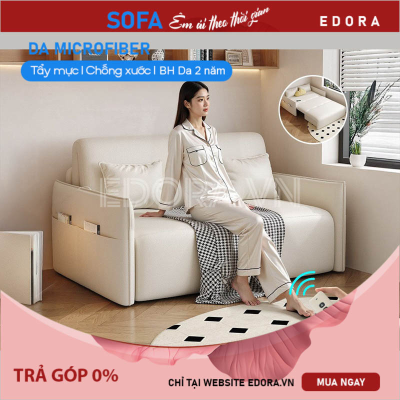 Sofa Giường Chỉnh Điện Tẩy Mực Chống Trầy E917