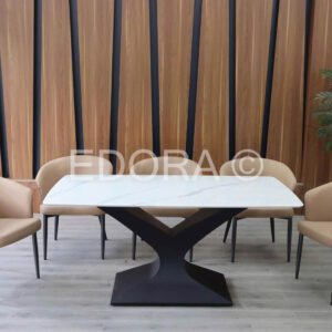 Bàn ăn lưng thấp chữ Y 6 ghế BK012