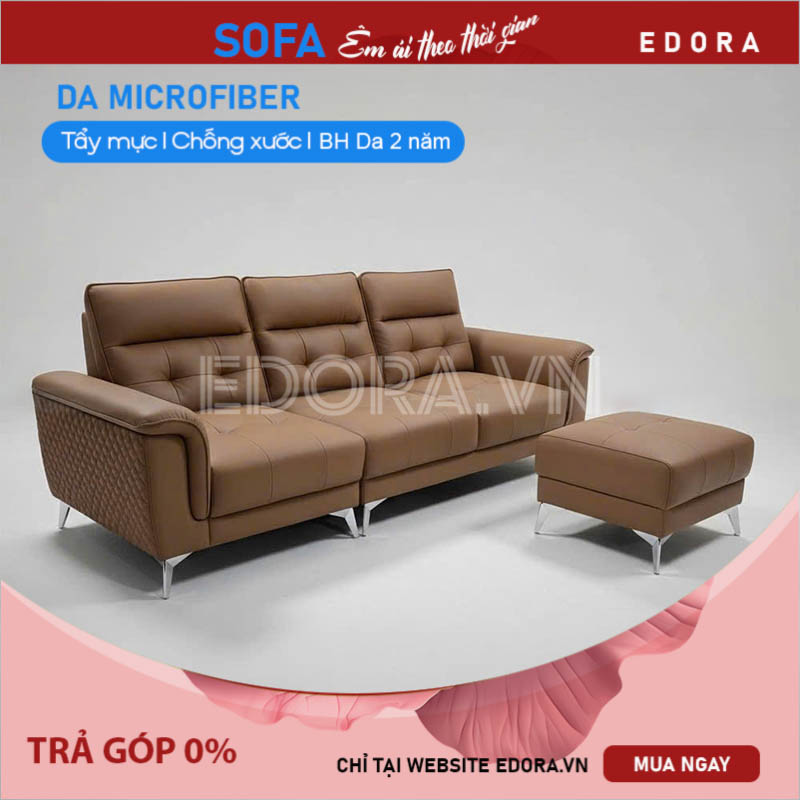 Sofa Băng 3 Chỗ Kèm Đôn E938