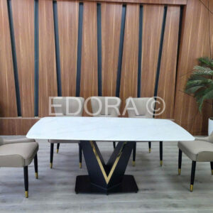 Bàn ăn chân V hiện đại bán chạy 6 ghế BK026