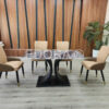 Bàn ăn 6 ghế màu cafe sữa BK036