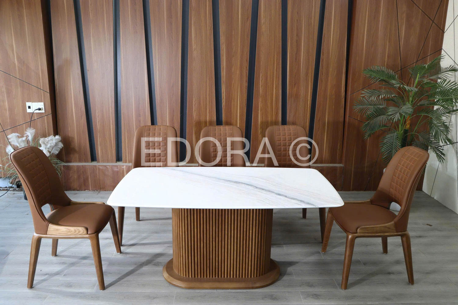 Bộ bàn ăn gỗ sồi 6 ghế 1m6 BS009