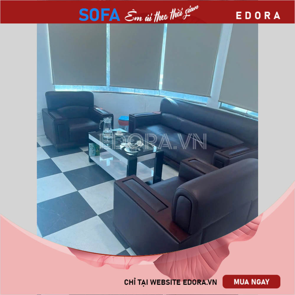 Bộ Sofa Văn phòng ốp gỗ E961