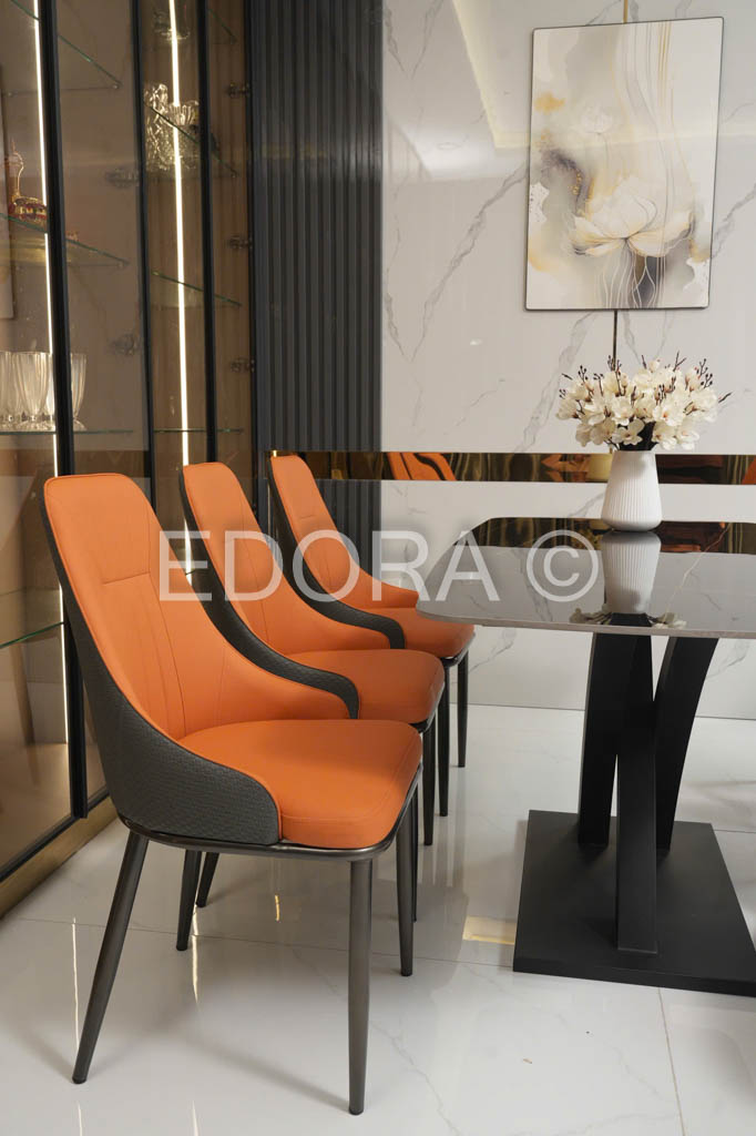 Bộ bàn ăn 4 ghế mặt đá 1m4 ceramic BA005