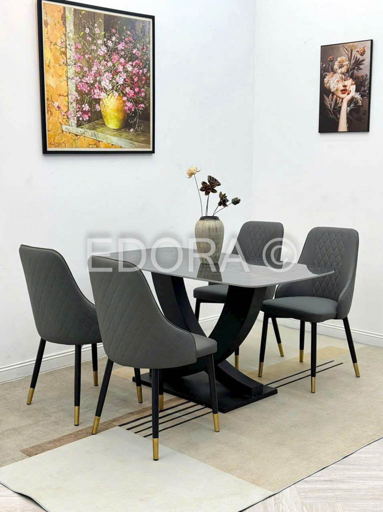 Bộ bàn ăn nhỏ gọn 1m4 với 4 ghế BA016