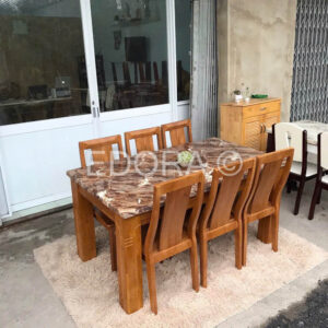 Bàn ăn gỗ Vân đá đẹp cao cấp LTS011
