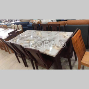 Bàn ăn gỗ nâu đậm 8 ghế 1m9 LTS016