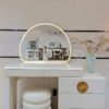 Bàn trang điểm màu trắng gỗ gương có đèn BPF133