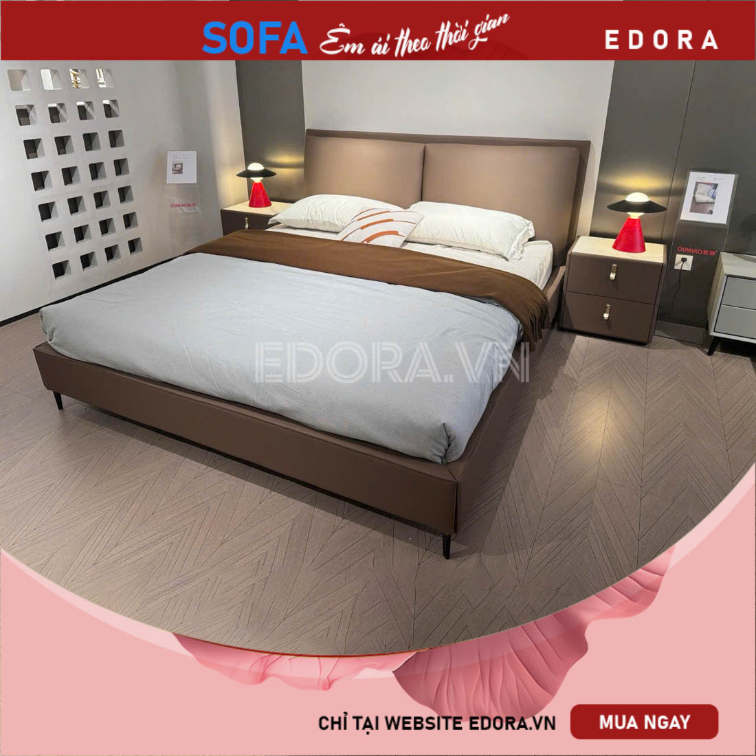 Giường ngủ cao cấp da chống xước GU031