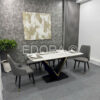 Bộ bàn ăn 6 ghế xám tối BA029