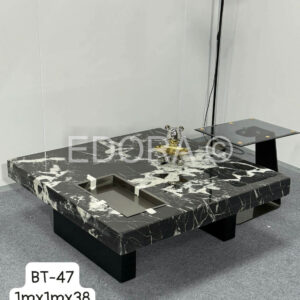 Bàn trà đá đen trắng BT-47
