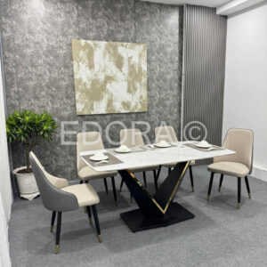 Bộ bàn ăn Xám kem BA049