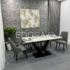Bộ bàn ăn 5 ghế bàn 1m4 Ceramic BA051