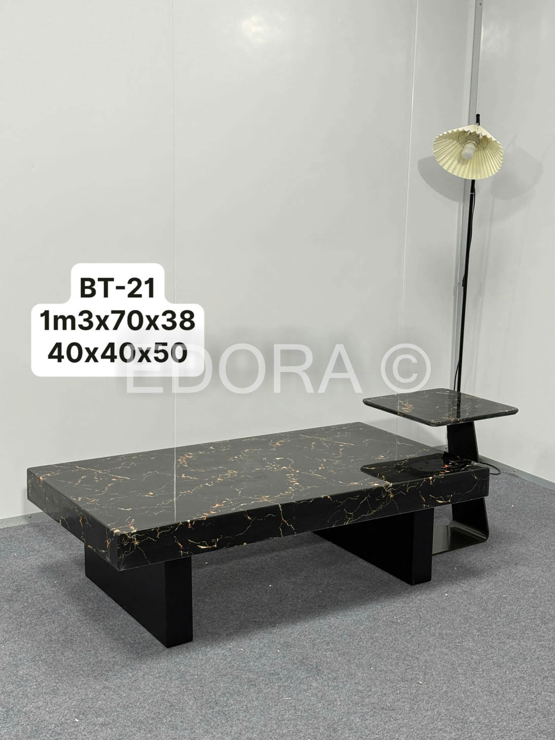 Bàn đá đen vân vàng BT-21