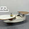Bàn đá ovan phối gỗ BT-18