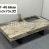 Bàn đá chữ nhật có khay BT-48