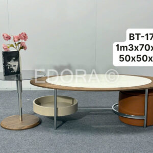 Bàn ovan phối gỗ BT-17