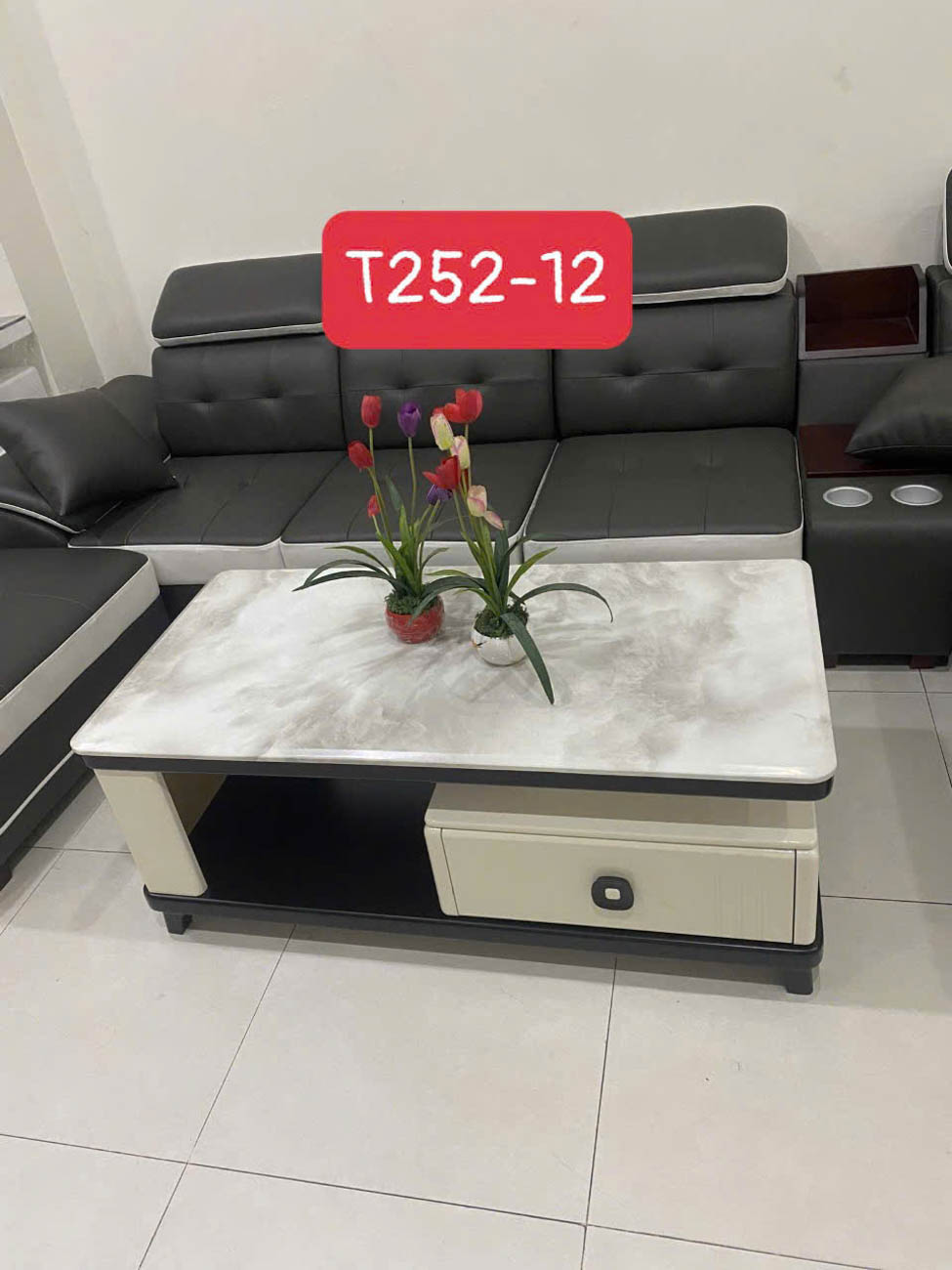 Bàn trà sofa mặt đá chữ nhật T252-12