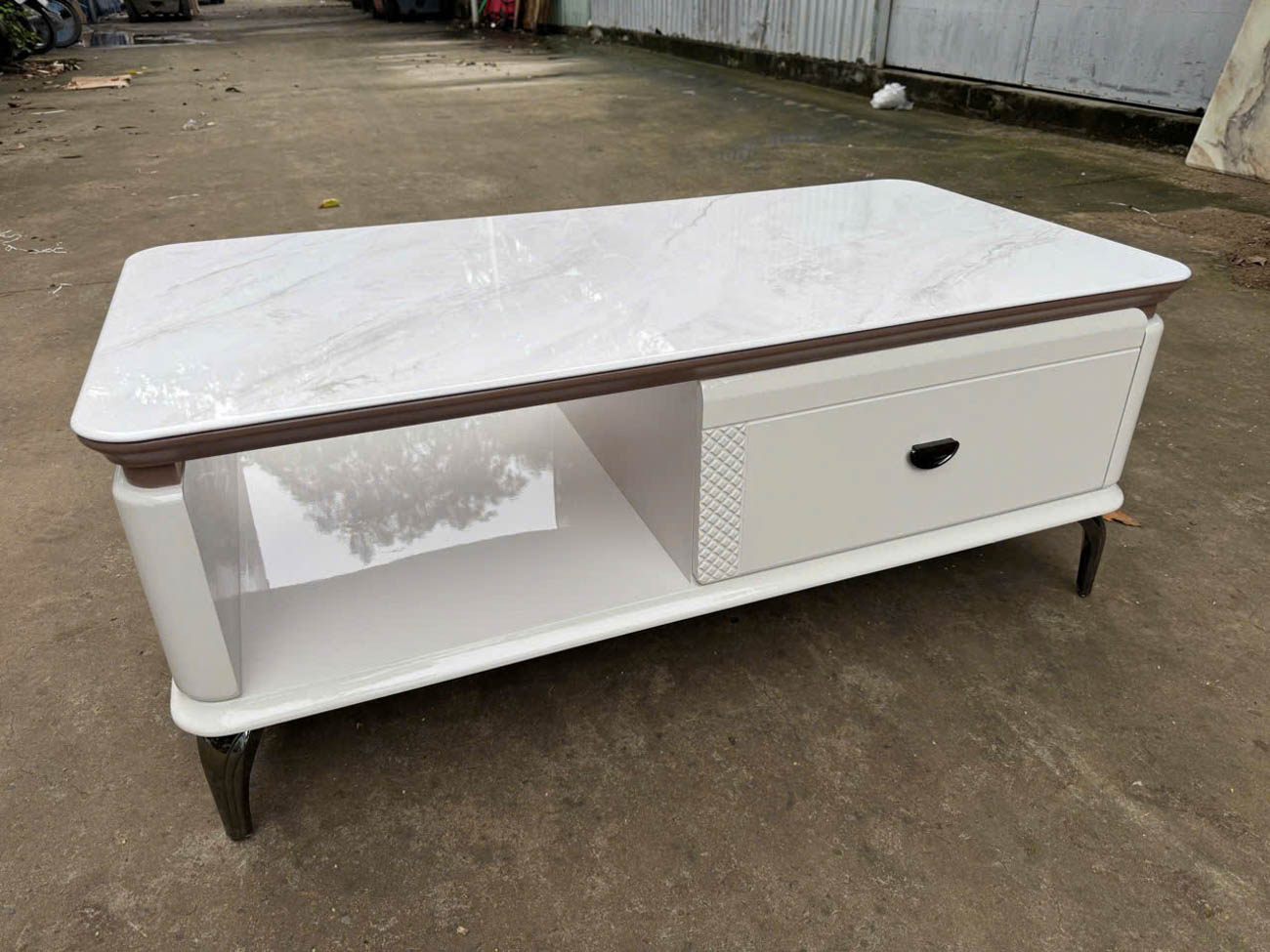 Bàn trà sofa mặt đá chữ nhật