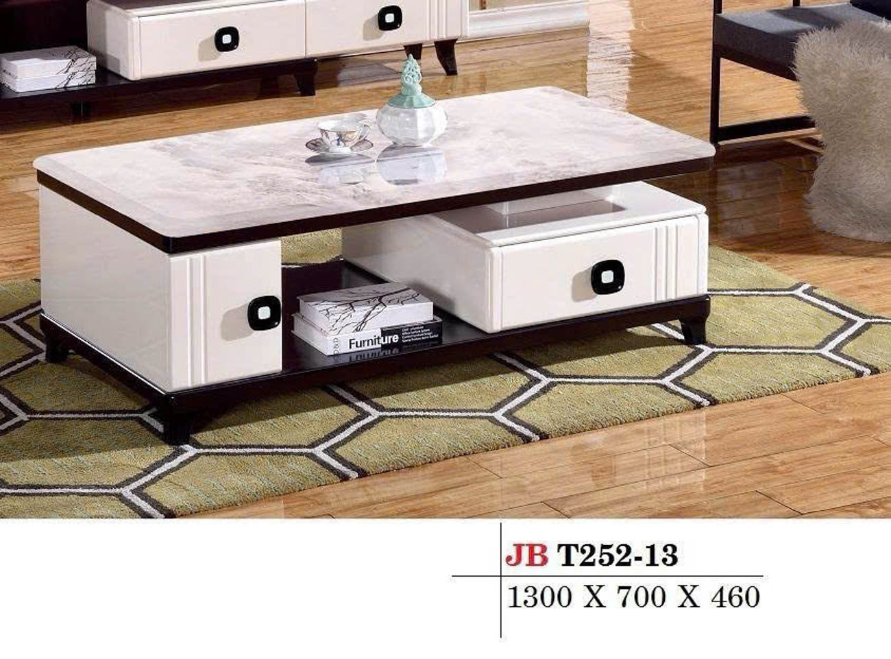 Bàn trà sofa mặt đá chữ nhật T252-13