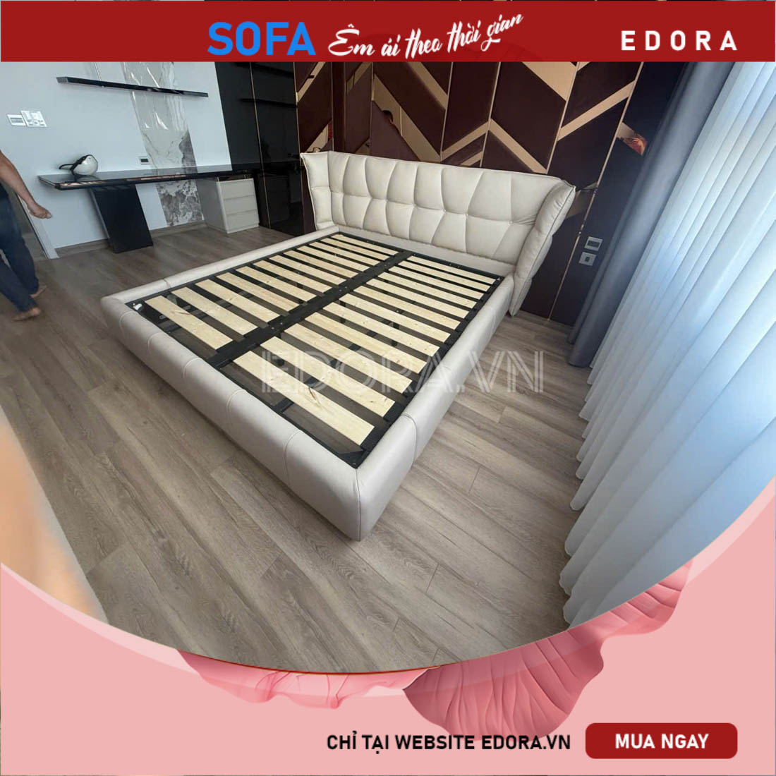 Giường ngủ bọc da năng động GU007