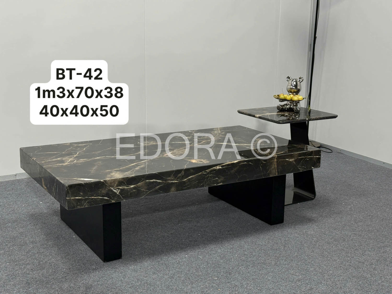 Bàn ăn đá đen BT-42