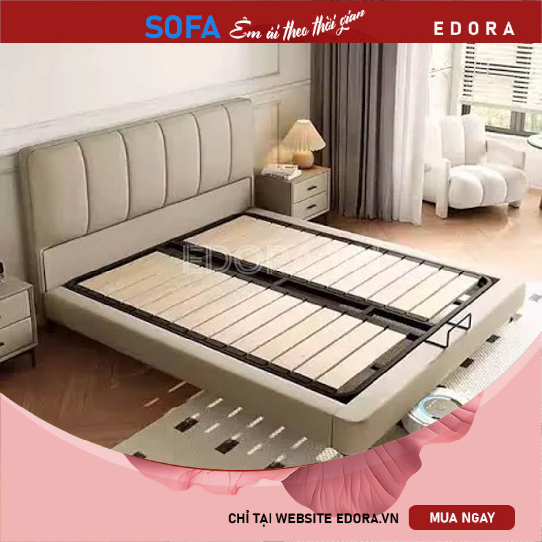 Giường ngủ tựa đầu giản GU016