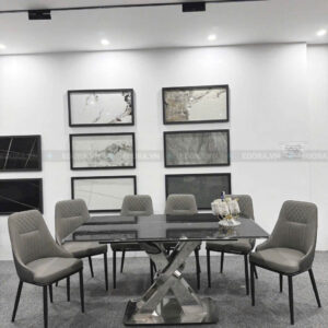 [BA057] Bộ bàn ăn 6 ghế mặt vi tinh thể nhập khẩu