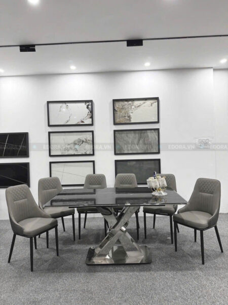 [BA057] Bộ bàn ăn 6 ghế mặt vi tinh thể nhập khẩu