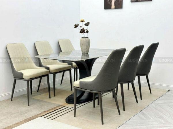 [BA064] Bộ bàn ăn 6 ghế 1m6 chân chữ X