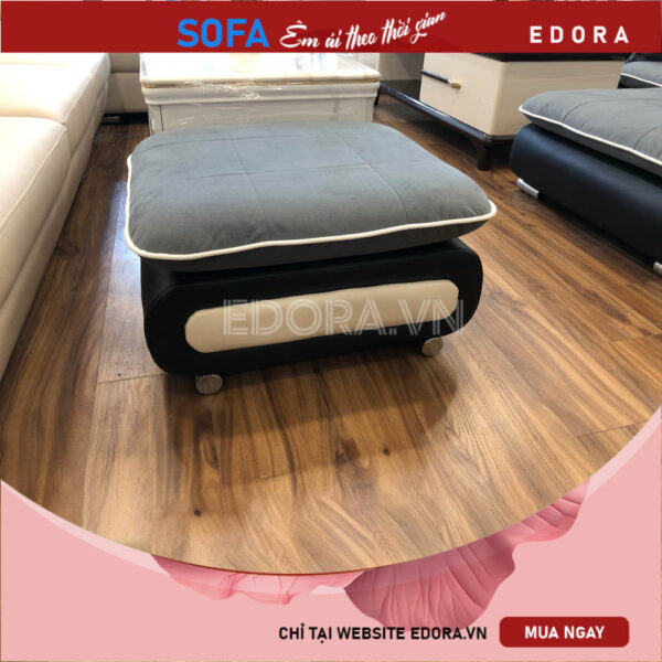 Ghế đôn sofa 2 tầng có dây kéo thay nệm D002