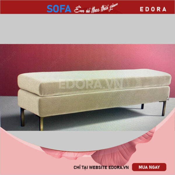Ghế đôn sofa Chữ Nhật chân cao ngồi tháo giày D009