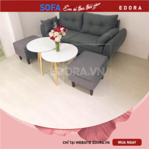 Ghế đôn sofa vải chữ nhật D024