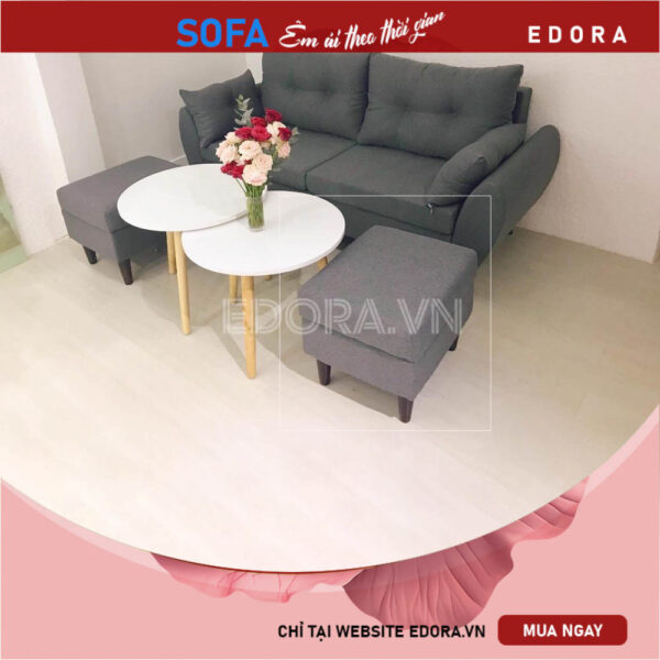 Ghế đôn sofa vải chữ nhật D024