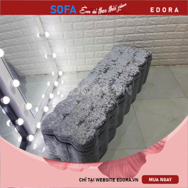 Ghế đôn sofa mây chữ nhật có hộc để đồ D028