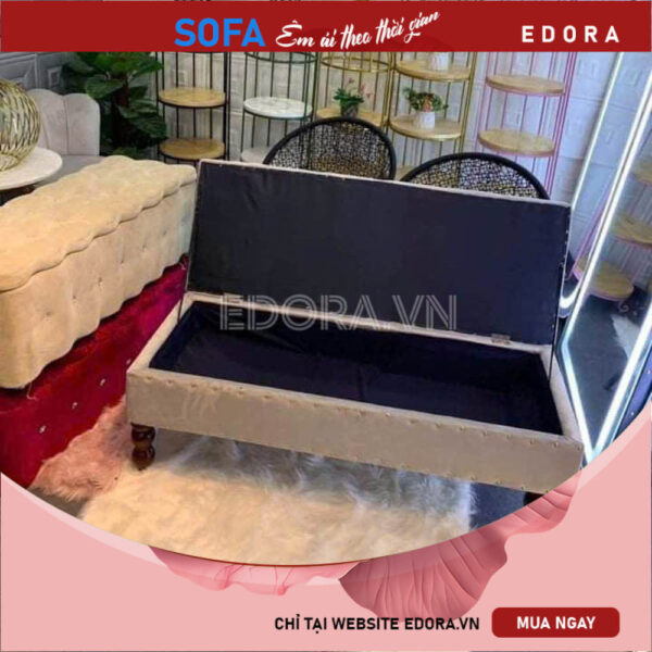 Ghế đôn sofa chữ nhật có hộc để đồ D035