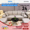 [E1016] Set Sofa 4 món đầy đủ cho nhà phố, chung cư da xịn